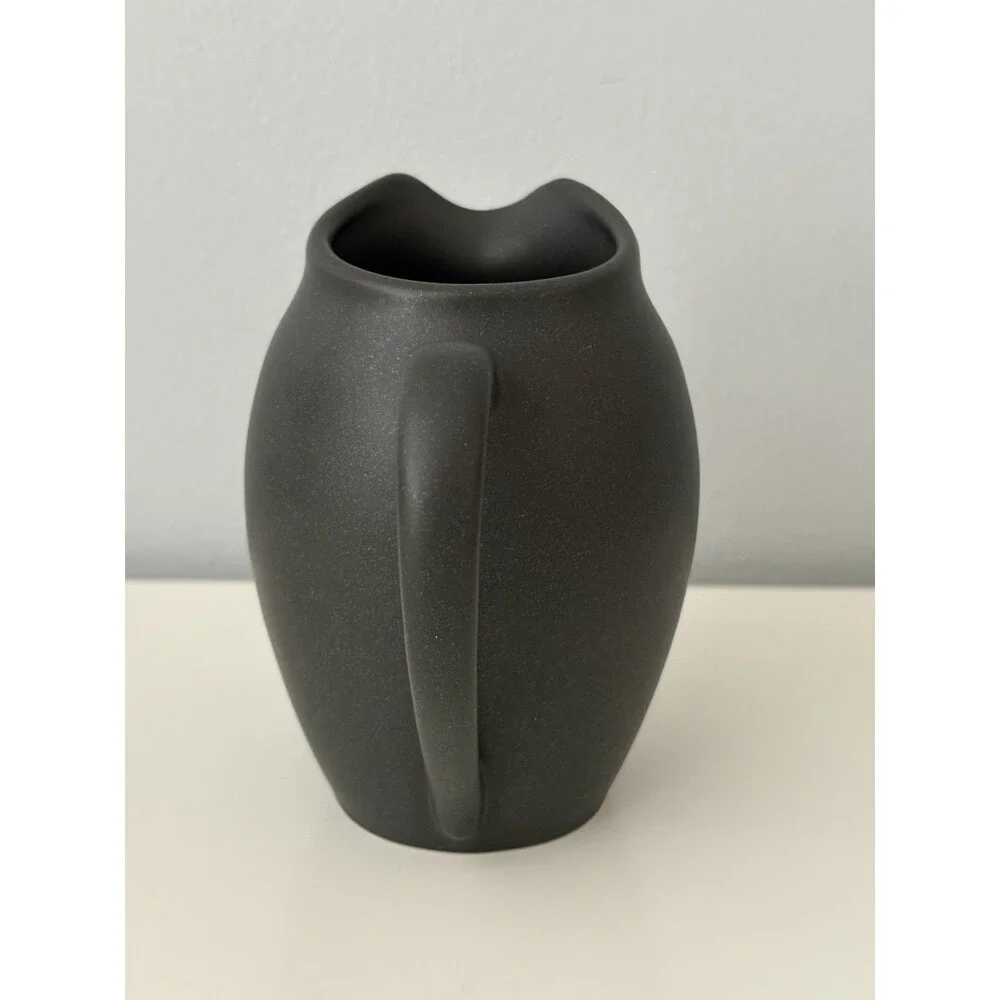 Noritake Stoneware Colorwave Graphite 8034 11 Oz. Creamer Matte Black Finish EUC
